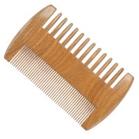 11cm double teeth high quality mustache & beard sandalwood wooden beard comb