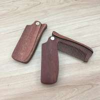 Amazon Hot Selling Pocket Folding Knife Handle Comb All Hair Types Beard Mustache Brush