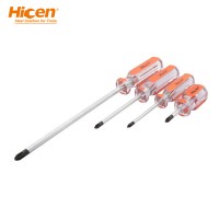 Hot Sale Transparent Handle Screwdriver with Magnetic Tip