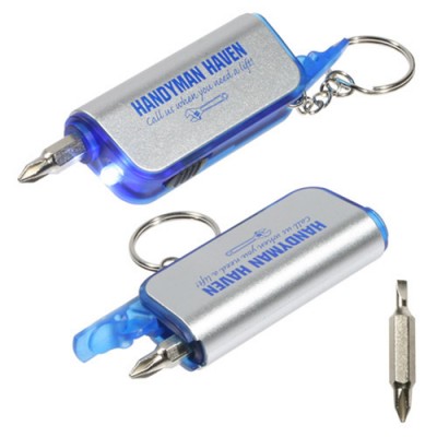 Promotional portable Screwdriver Flashlight Key Chain LED Screwdriver