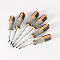 Manufacturers 6PC Screwdriver Set Hand Tool Kit With 3Colors Non-slip Handle Custom Logo