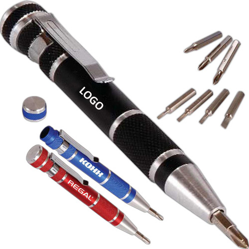 Custom Logo 8 Tip Pen small screwdriver kit for Promotional Gift